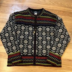 Icelandic womens zippered thick sweater
